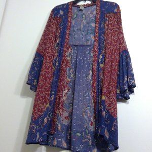NWT Lola P Floral Boho Kimono Size Small